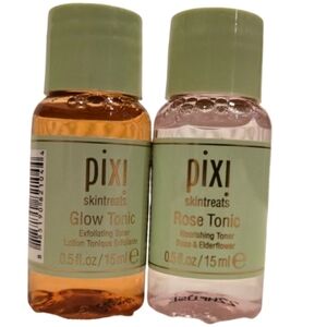 5/$25 or Free Gift: Pixi Skintreats Glow & Rose Tonics; Exfoliating, Brightening